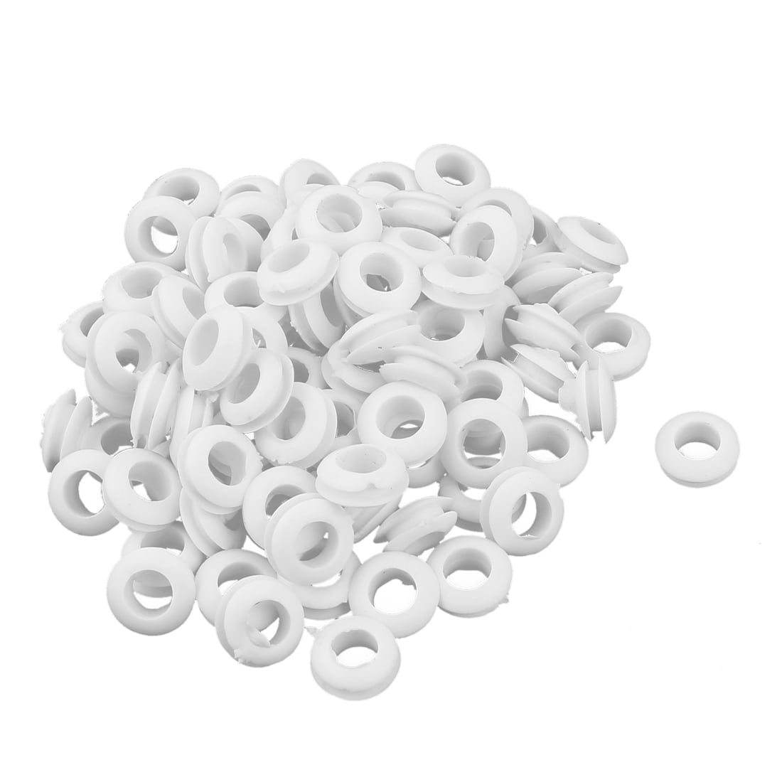 unique bargains 100pcs white rubber 8mm inner dia dual side cable wiring grommet cable protector cable wall grommet delightful rubber cable grommets unique